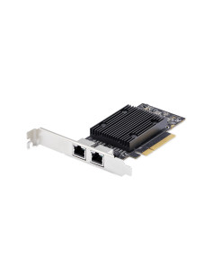 StarTech.com Scheda di rete PCIe Ethernet 10Gb a 2 porte, chipset Broadcom BCM57416, doppia RJ45 10GBase-T/Gigabit