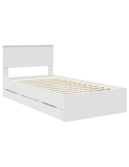 Struttura del letto Bianco 100 x 200 cm Legno Ingegnerizzato