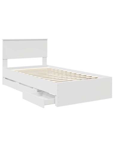 Struttura del letto Bianco 100 x 200 cm Legno Ingegnerizzato