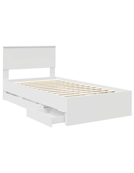 Struttura del letto Bianco 100 x 200 cm Legno Ingegnerizzato