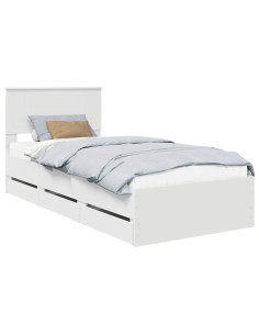 Struttura del letto Bianco 90 x 190 cm Legno Ingegnerizzato 2