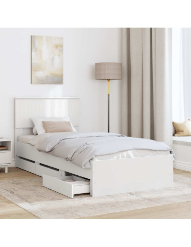Struttura del letto Bianco 90 x 190 cm Legno Ingegnerizzato