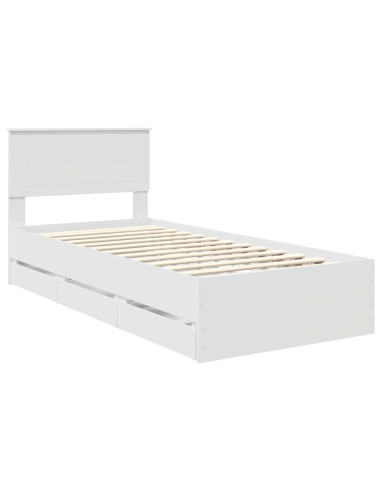 Struttura del letto Bianco 90 x 190 cm Legno Ingegnerizzato