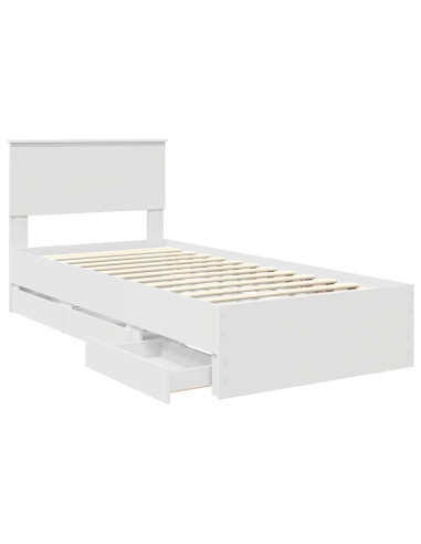 Struttura del letto Bianco 90 x 190 cm Legno Ingegnerizzato