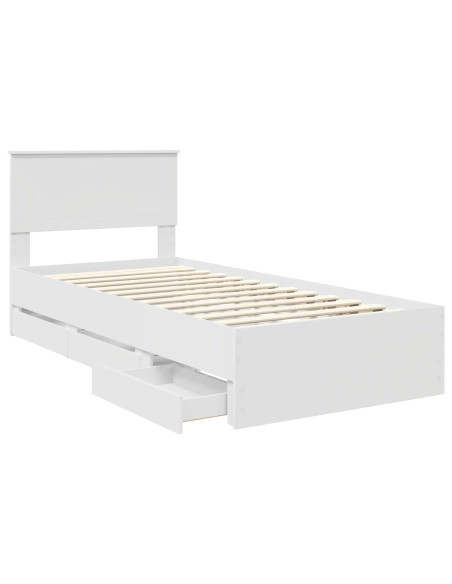 Struttura del letto Bianco 90 x 190 cm Legno Ingegnerizzato