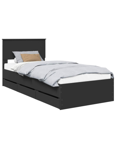 Struttura del letto Nero 90 x 200 cm Legno Ingegnerizzato