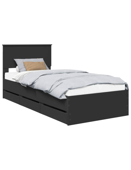 Struttura del letto Nero 90 x 200 cm Legno Ingegnerizzato