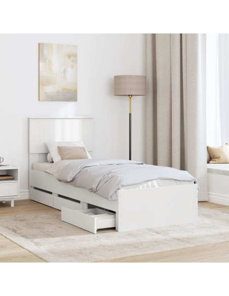 Struttura del letto Bianco 75 x 190 cm Legno Ingegnerizzato