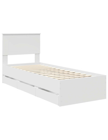 Struttura del letto Bianco 75 x 190 cm Legno Ingegnerizzato