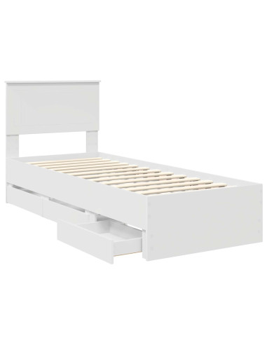 Struttura del letto Bianco 75 x 190 cm Legno Ingegnerizzato