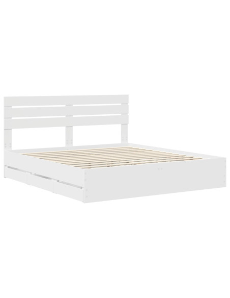 Struttura del letto Bianco 180 x 200 cm Legno Ingegnerizzato
