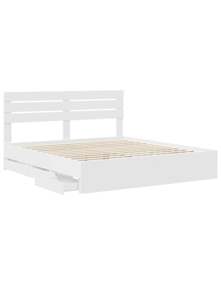 Struttura del letto Bianco 180 x 200 cm Legno Ingegnerizzato