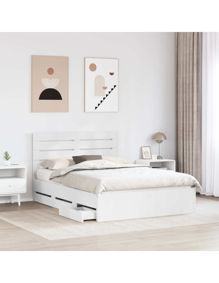 Struttura del letto Bianco 160 x 200 cm Legno Ingegnerizzato