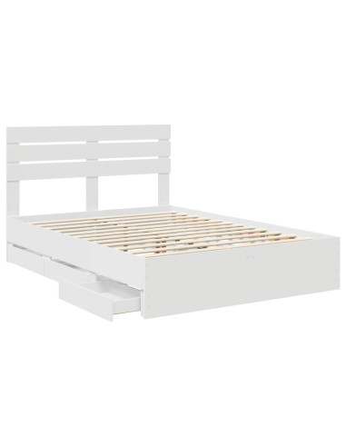 Struttura del letto Bianco 160 x 200 cm Legno Ingegnerizzato