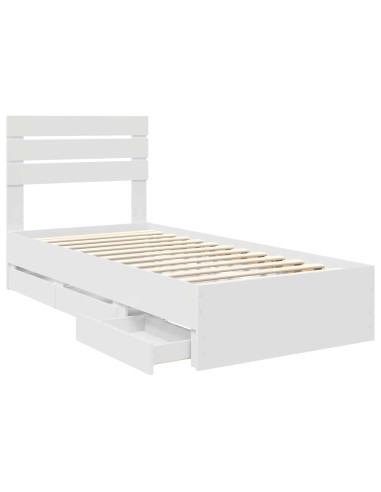 Struttura del letto Bianco 100 x 200 cm Legno Ingegnerizzato