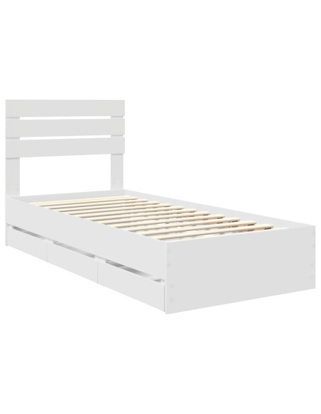 Struttura del letto Bianco 90 x 190 cm Legno Ingegnerizzato