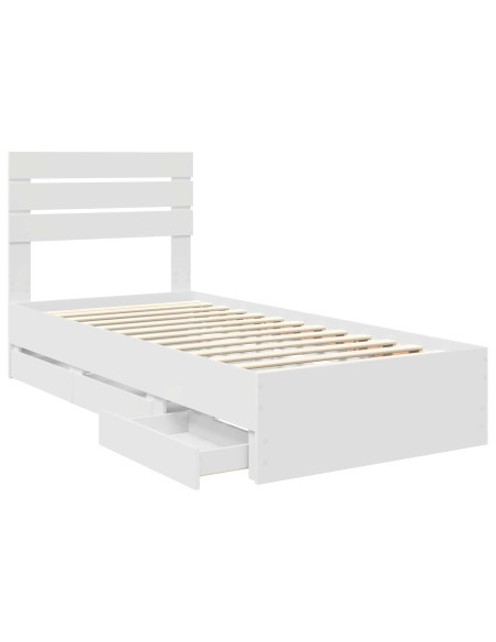 Struttura del letto Bianco 90 x 190 cm Legno Ingegnerizzato