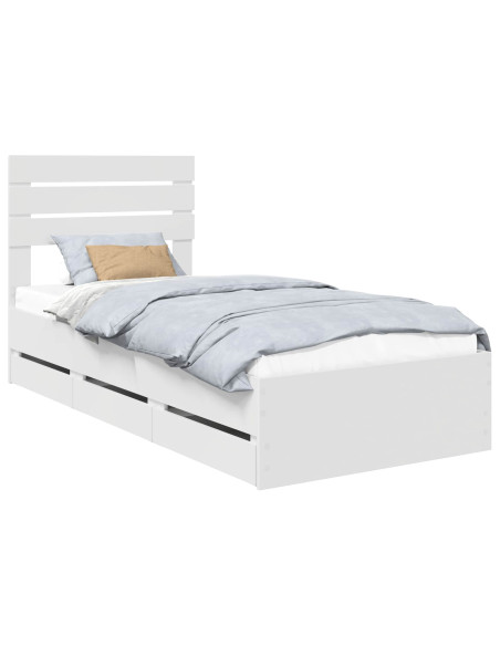 Struttura del letto Bianco 90 x 200 cm Legno Ingegnerizzato