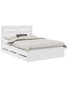 Struttura del letto Bianco 150 x 200 cm Legno Ingegnerizzato 2