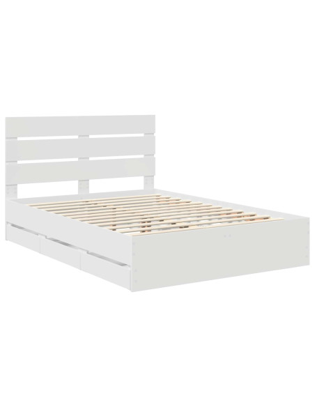 Struttura del letto Bianco 150 x 200 cm Legno Ingegnerizzato