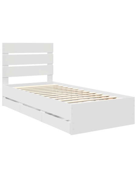 Struttura del letto Bianco 90 x 190 cm Legno Ingegnerizzato