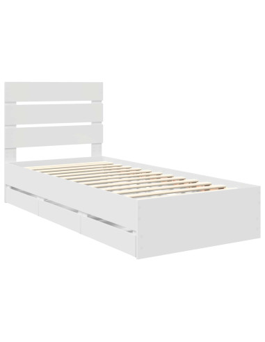 Struttura del letto Bianco 90 x 200 cm Legno Ingegnerizzato