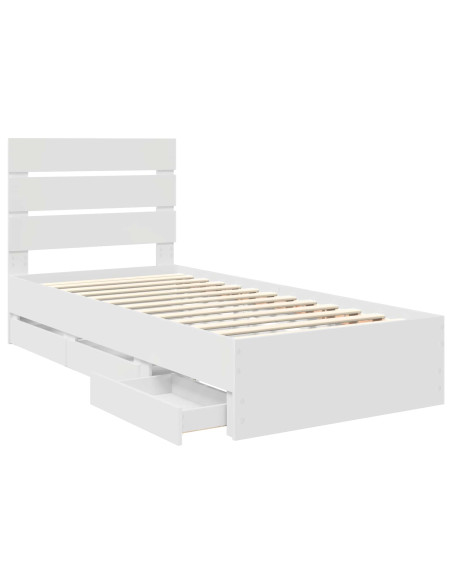 Struttura del letto Bianco 90 x 200 cm Legno Ingegnerizzato