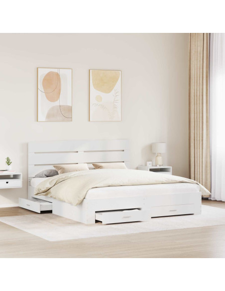 Struttura del letto Bianco 180 x 200 cm Legno multistrato