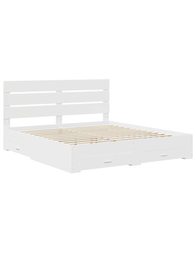 Struttura del letto Bianco 180 x 200 cm Legno multistrato