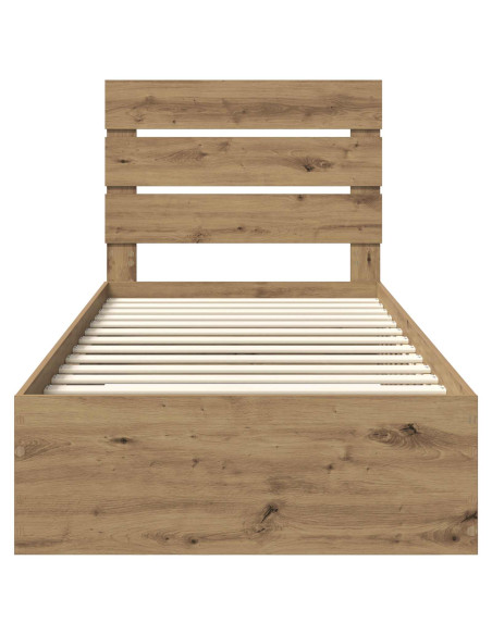 Struttura del letto con cassetto Rovere artigianale 90 x 200 cm