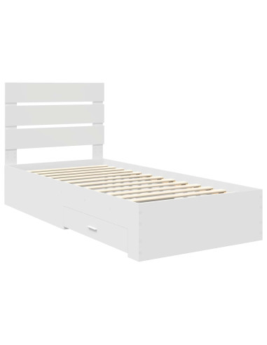 Struttura del letto Bianco 90 x 190 cm Legno multistrato