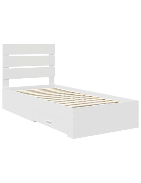 Struttura del letto Bianco 90 x 190 cm Legno multistrato