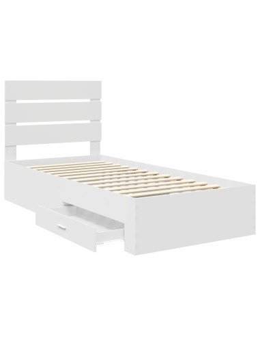 Struttura del letto Bianco 90 x 190 cm Legno multistrato