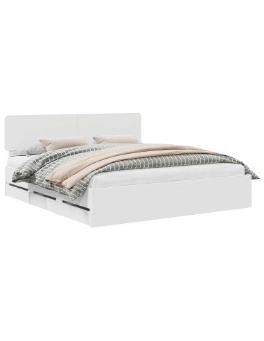 Struttura del letto Bianco 180 x 200 cm Legno Ingegnerizzato