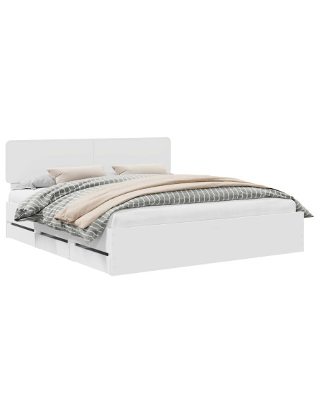Struttura del letto Bianco 180 x 200 cm Legno Ingegnerizzato
