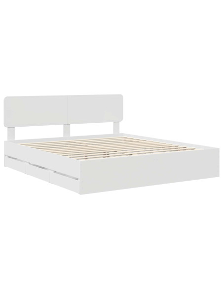 Struttura del letto Bianco 180 x 200 cm Legno Ingegnerizzato