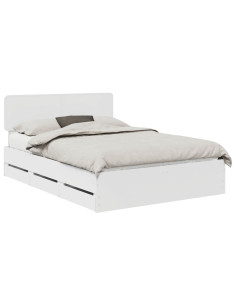 Struttura del letto Bianco 160 x 200 cm Legno Ingegnerizzato 2