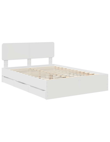 Struttura del letto Bianco 160 x 200 cm Legno Ingegnerizzato