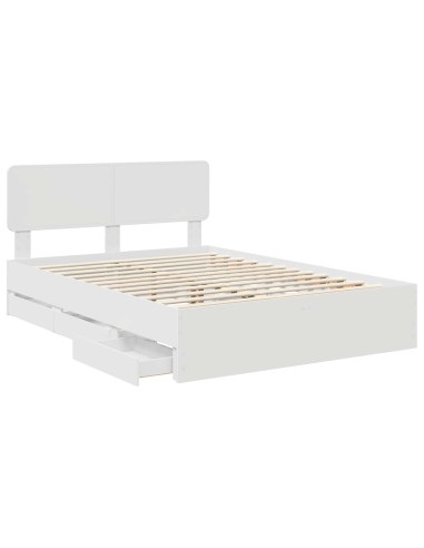 Struttura del letto Bianco 150 x 200 cm Legno Ingegnerizzato