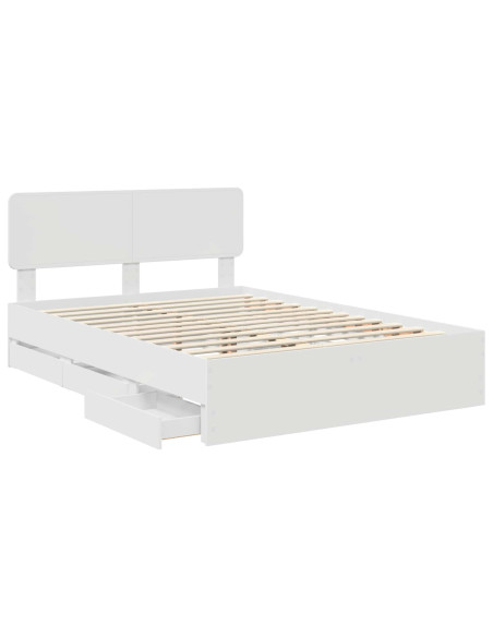 Struttura del letto Bianco 140 x 200 cm Legno Ingegnerizzato