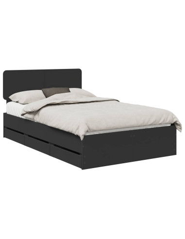 Struttura del letto Nero 120 x 190 cm Legno Ingegnerizzato