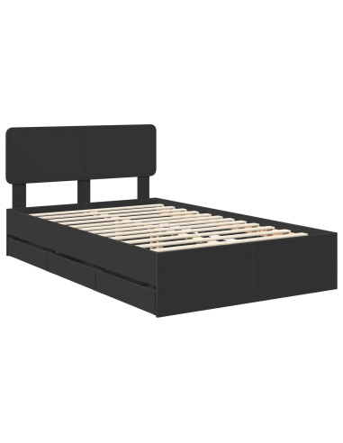 Struttura del letto Nero 120 x 190 cm Legno Ingegnerizzato