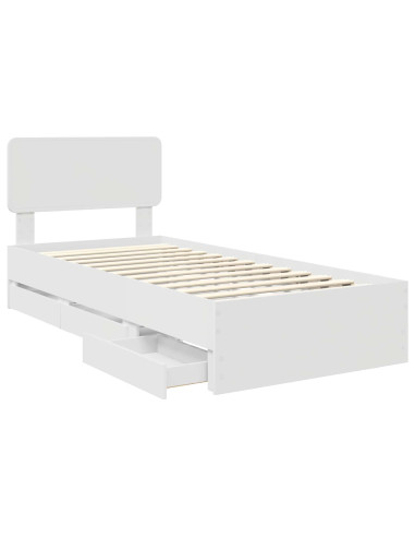 Struttura del letto Bianco 90 x 200 cm Legno Ingegnerizzato