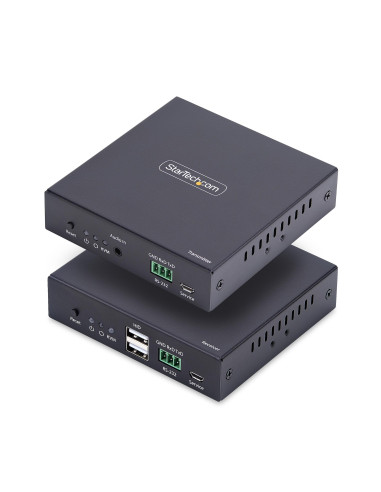 StarTech.com KVM Extender HDMI su Rete IP, Kit Trasmettitore e Ricevitore HDMI 4K 60Hz e USB su Ethernet/Cat6, AVoIP, non Richie