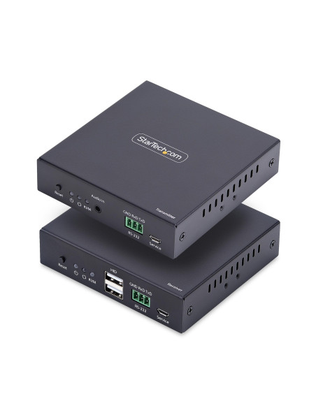 StarTech.com KVM Extender HDMI su Rete IP, Kit Trasmettitore e Ricevitore HDMI 4K 60Hz e USB su Ethernet/Cat6, AVoIP, non Richie
