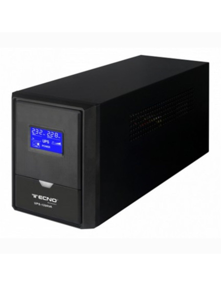 UPS 800VA CON 2 USCITE BIVALENTI FUNZIONE AC RESTART TECNONEW TN-800VA-LCD