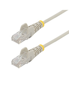 StarTech.com Cavo Ethernet CAT6 Grigio da 10m Patch UTP con Plug RJ45 Antigroviglio e Rilievi di Trazione, Cavo Lan Slim in Rame