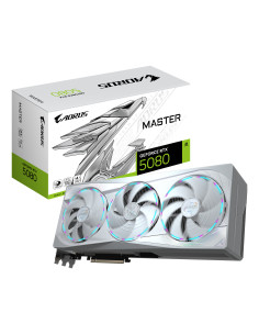 GIGABYTE AORUS GeForce RTX 5080 MASTER ICE 16G Scheda Grafica - 16GB GDDR7, 256 bit, PCI-E 5.0, 2805MHz Core Clock, 3 x DP 2.1a,