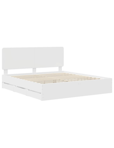 Struttura del letto Bianco 180 x 200 cm Legno Ingegnerizzato