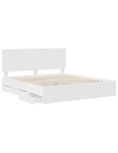Struttura del letto Bianco 180 x 200 cm Legno Ingegnerizzato